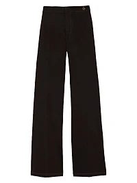 Jane Cotton Stretch Flare Trousers