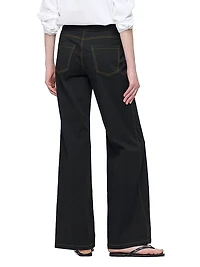 Jane Cotton Stretch Flare Trousers