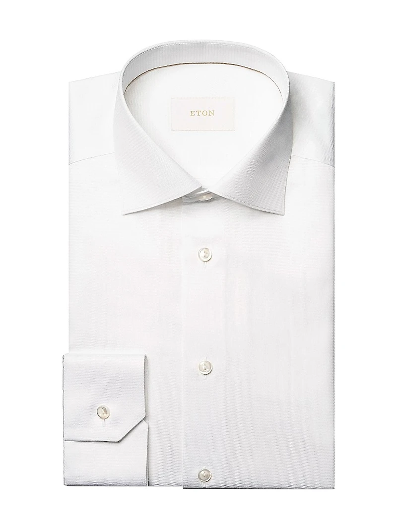 Contemporary-Fit Semi-Solid Elevated Cotton Pique Shirt