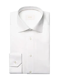 Contemporary-Fit Semi-Solid Elevated Cotton Pique Shirt