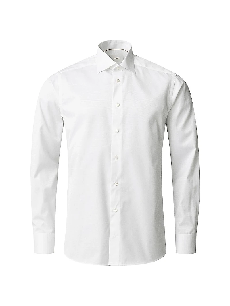 Contemporary-Fit Semi-Solid Elevated Cotton Pique Shirt