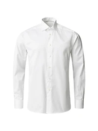 Contemporary-Fit Semi-Solid Elevated Cotton Pique Shirt