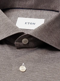 Contemporary-Fit Solid Jacquard Cotton Jersey Shirt