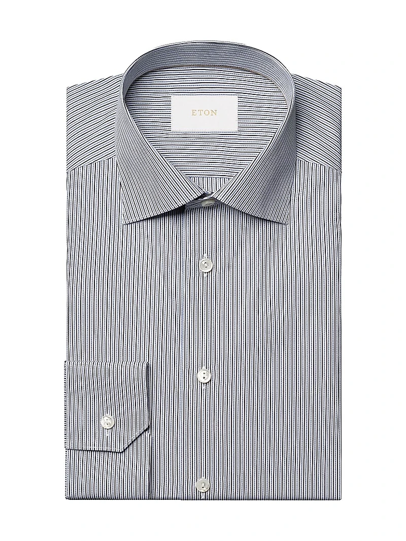 Contemporary-Fit Striped Cotton Poplin Shirt