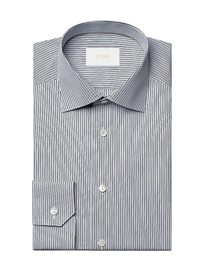 Contemporary-Fit Striped Cotton Poplin Shirt