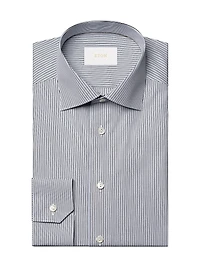Contemporary-Fit Striped Cotton Poplin Shirt