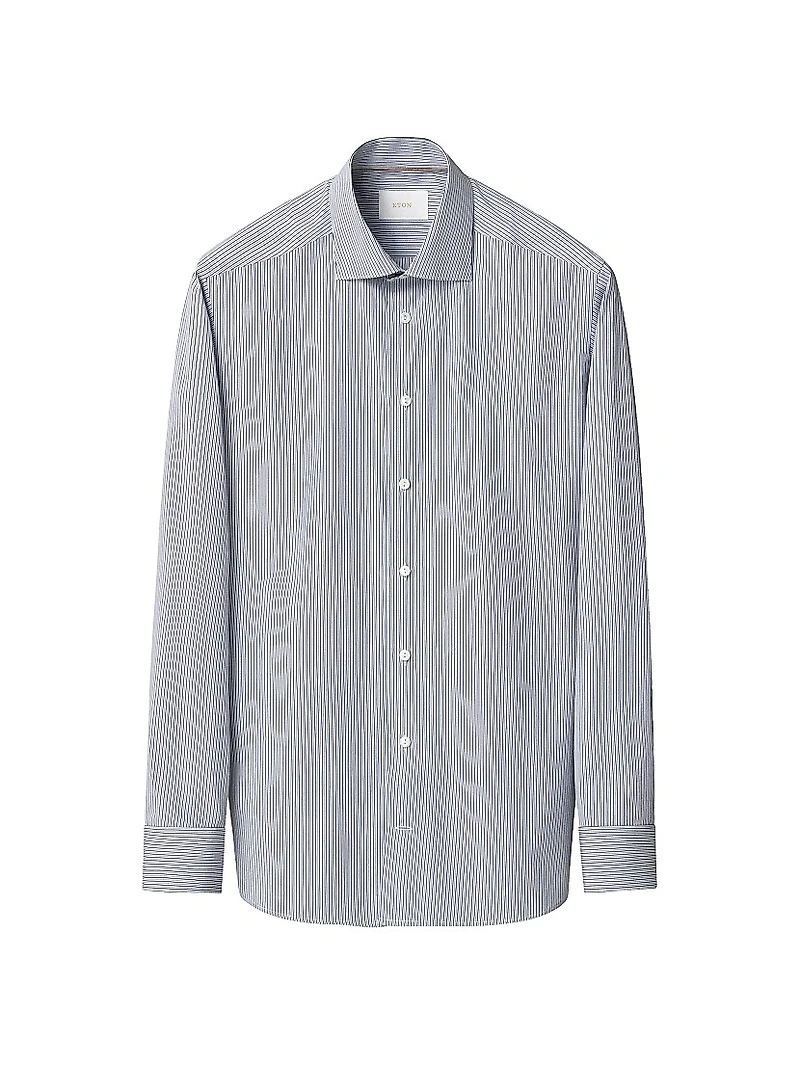 Contemporary-Fit Striped Cotton Poplin Shirt