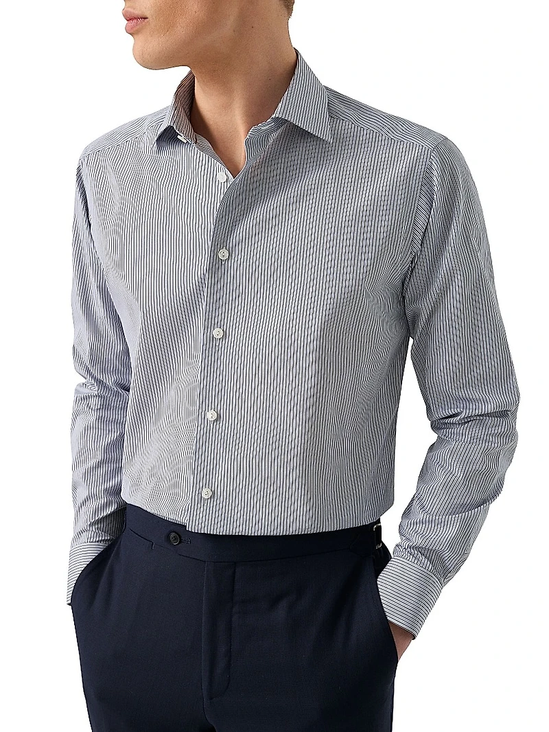 Contemporary-Fit Striped Cotton Poplin Shirt