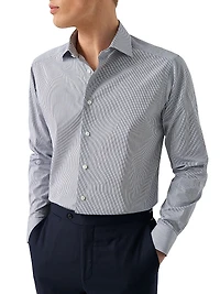 Contemporary-Fit Striped Cotton Poplin Shirt