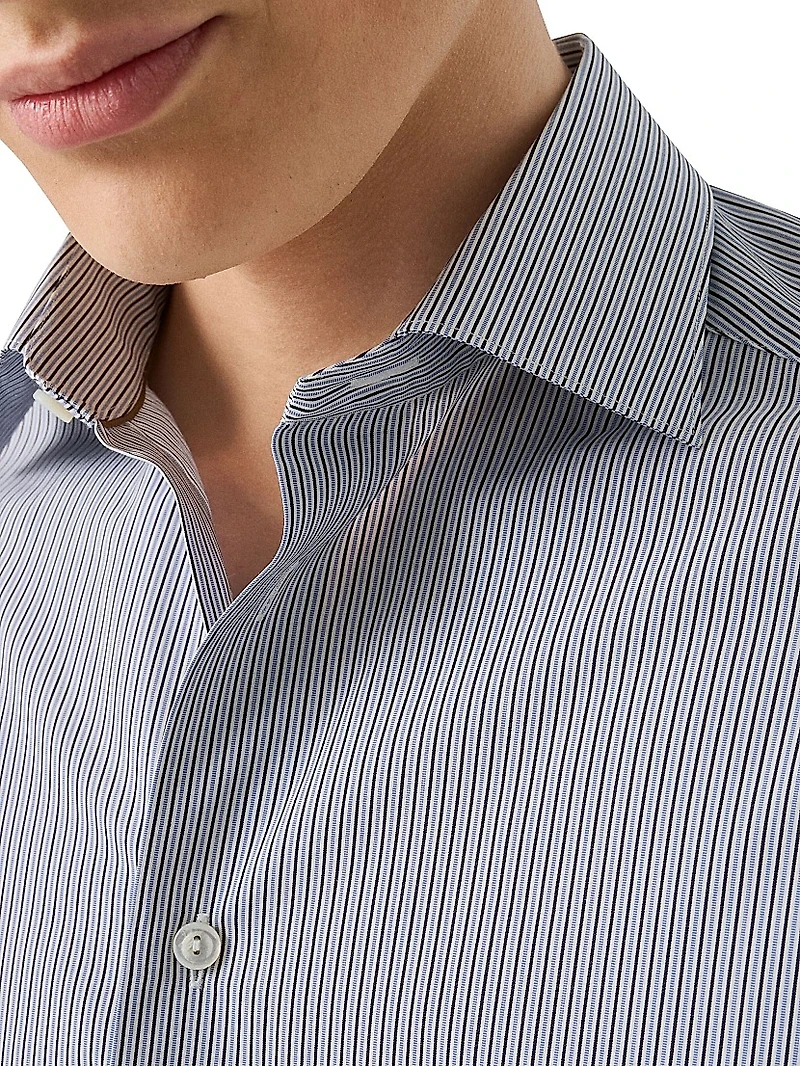 Contemporary-Fit Striped Cotton Poplin Shirt
