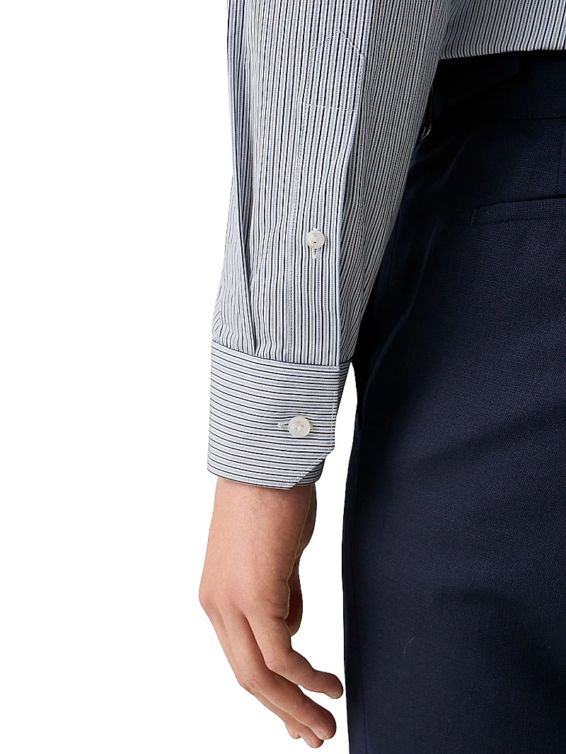 Contemporary-Fit Striped Cotton Poplin Shirt