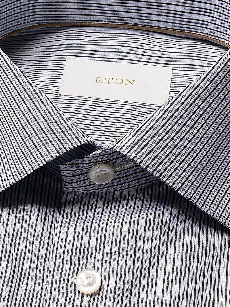 Contemporary-Fit Striped Cotton Poplin Shirt