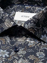 Slim-Fit Floral Cotton Twill Shirt