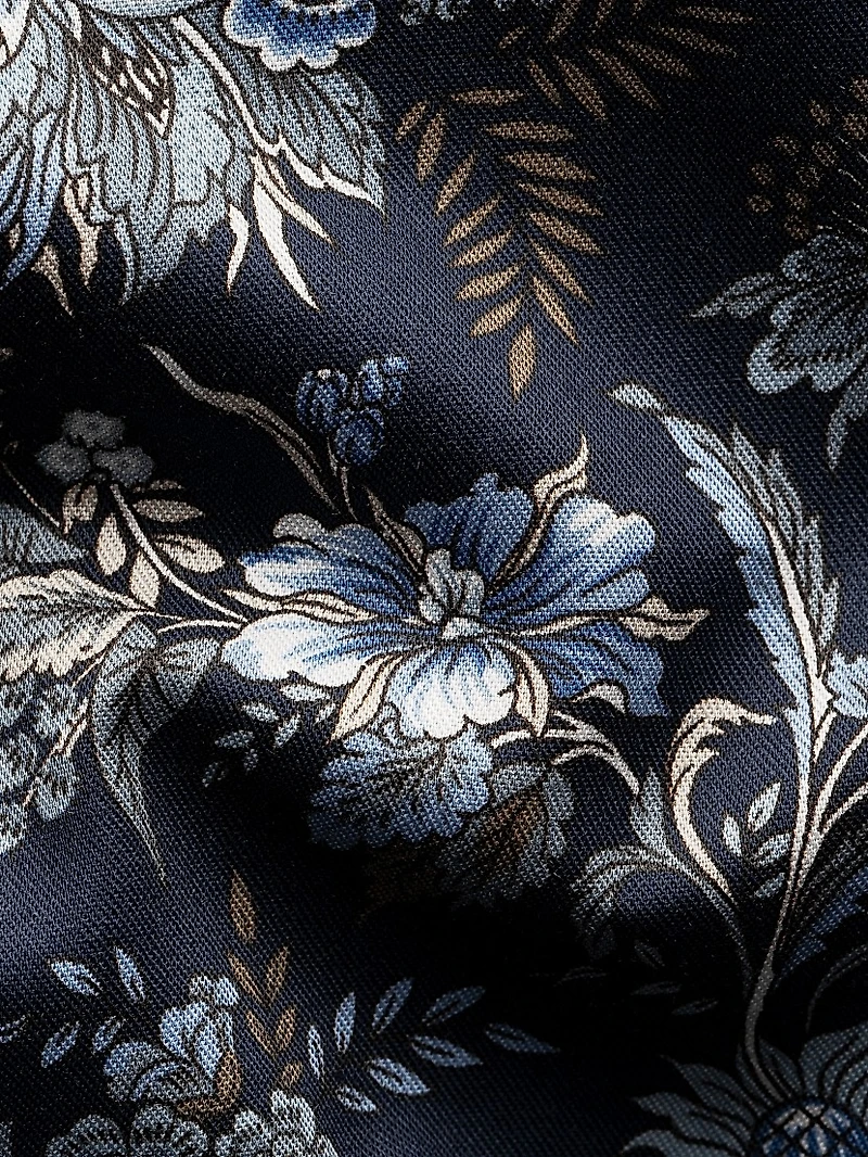 Slim-Fit Floral Cotton Twill Shirt