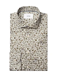 Floral Cotton Slim-Fit Dress Shirt