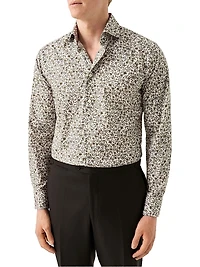 Floral Cotton Slim-Fit Dress Shirt