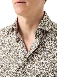 Floral Cotton Slim-Fit Dress Shirt