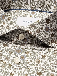 Floral Cotton Slim-Fit Dress Shirt
