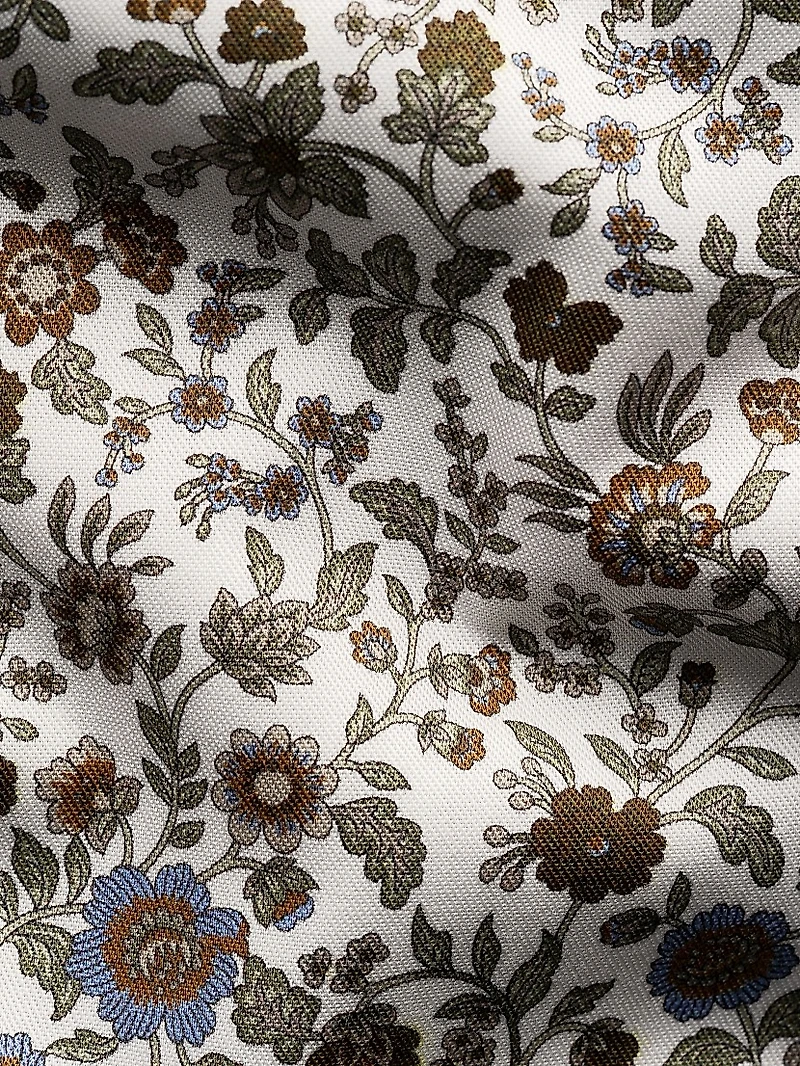 Floral Cotton Slim-Fit Dress Shirt