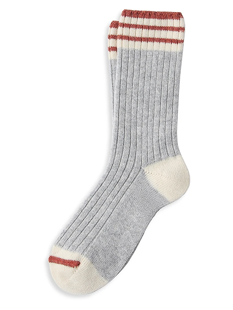 Cashmere Rib Knit Socks