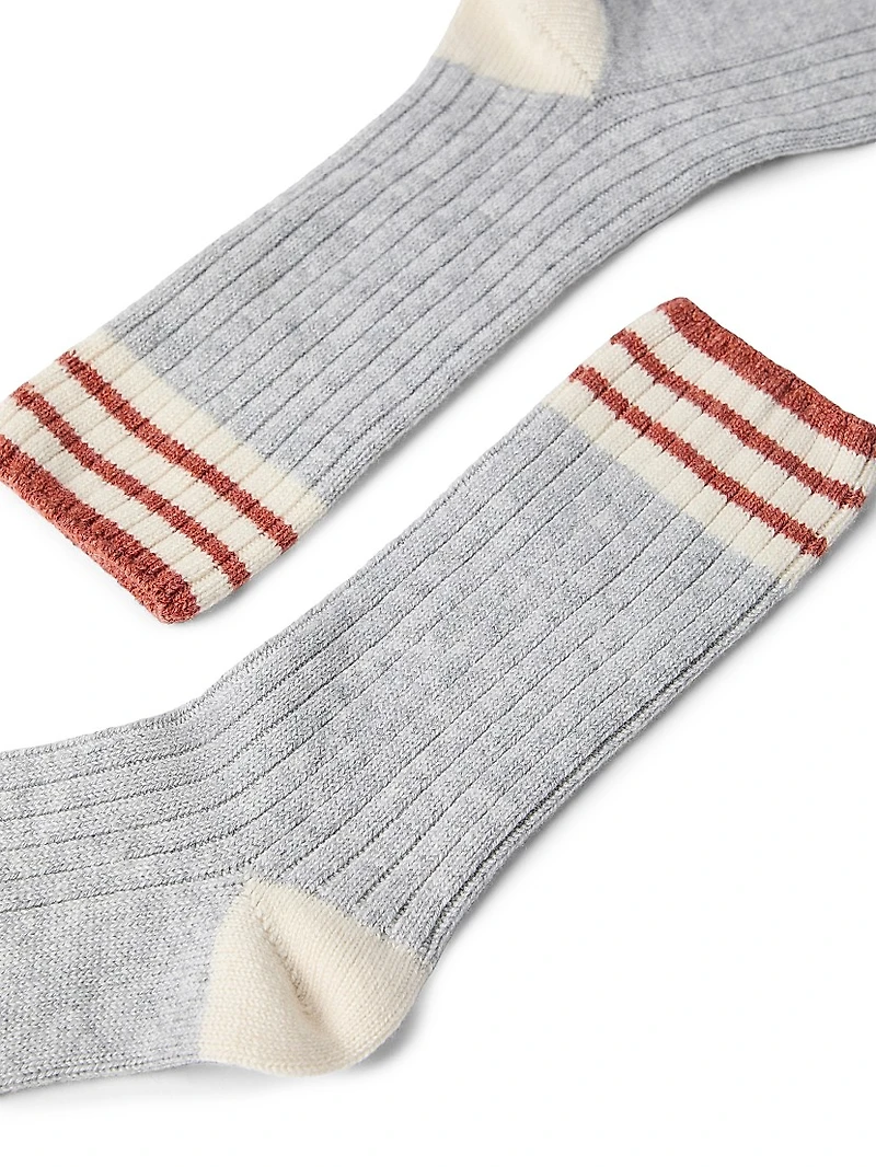Cashmere Rib Knit Socks