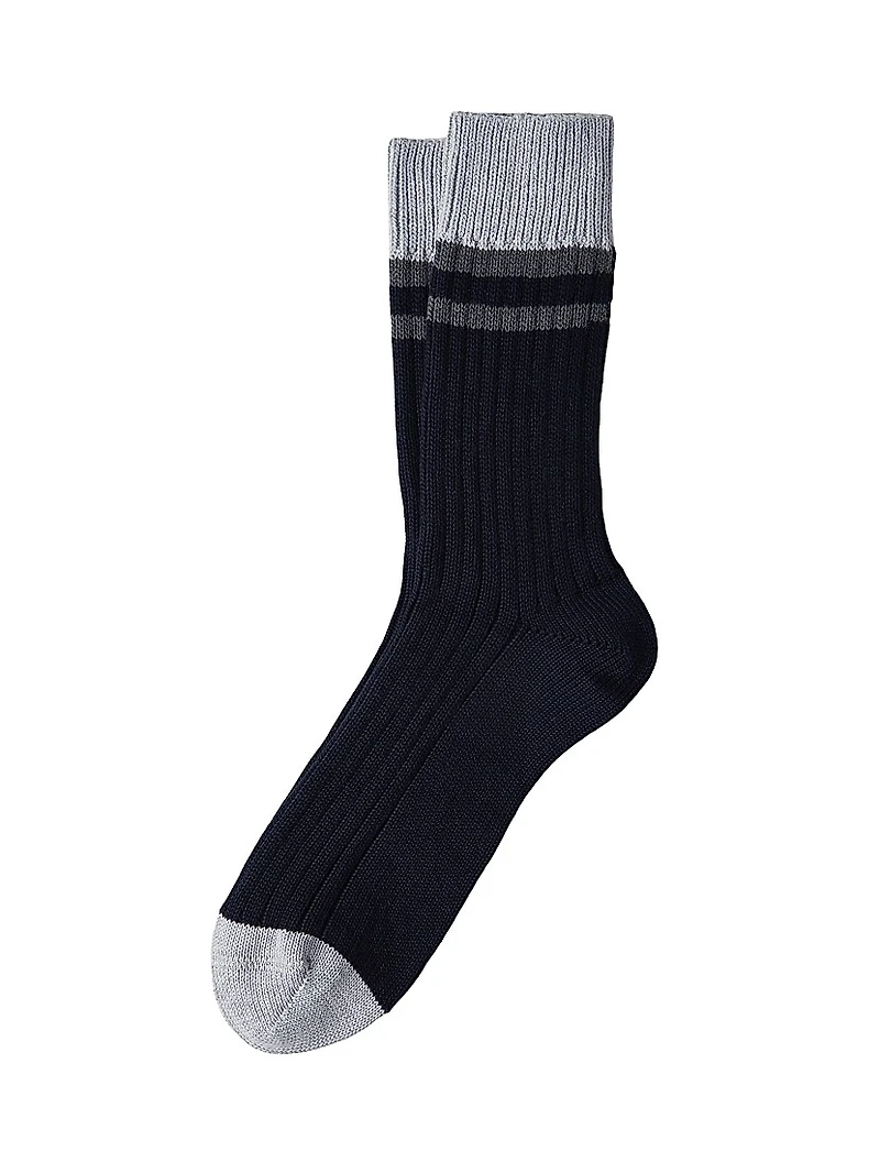 Cotton Socks with Stripes