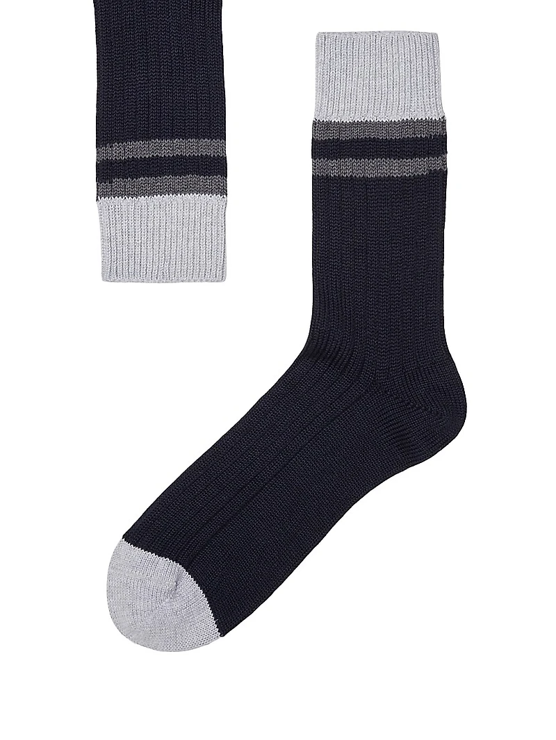 Cotton Socks with Stripes