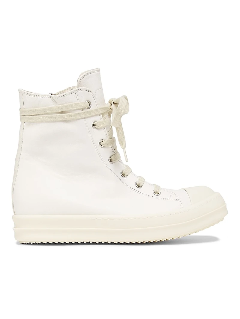 Leather High-Top Sneakers