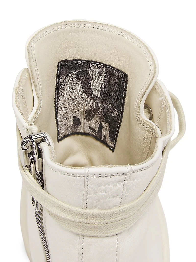 Leather High-Top Sneakers