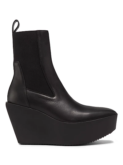 Sliver 115MM Leather Platform Beatle Boots