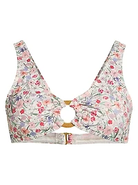 Iona Floral Tortoise Ring Bikini Top