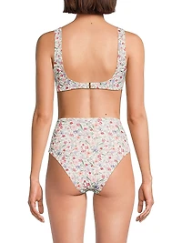 Iona Floral Tortoise Ring Bikini Top