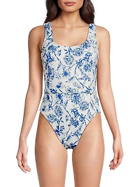 Fayra Floral Belted One-Piece Swimsuit