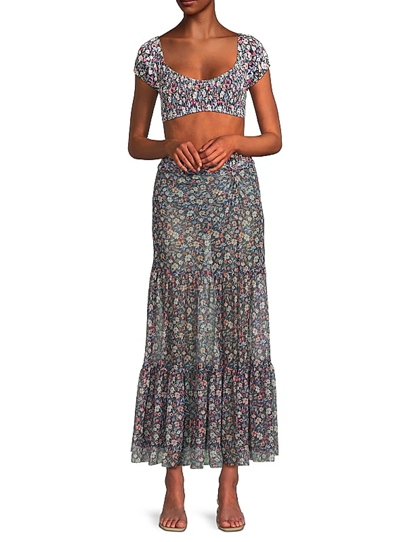 Suvi Floral Cover-Up Skirt