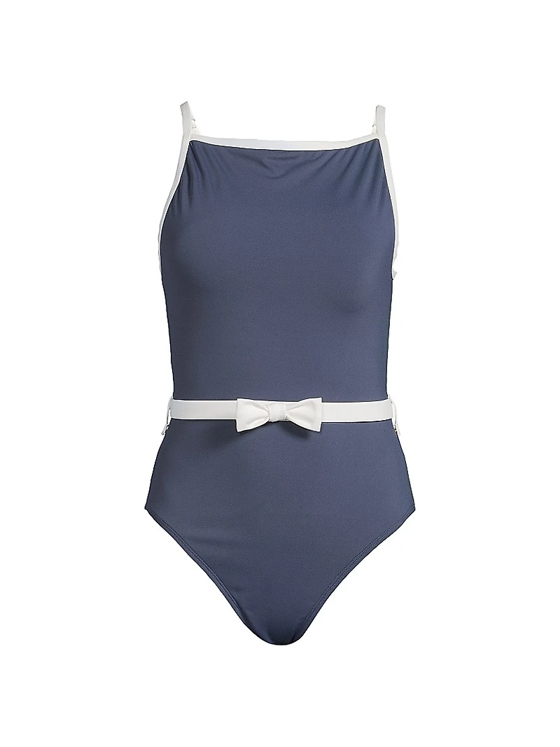 Marie Belted One-Piece Swimsuit