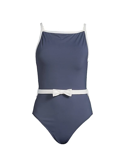 Marie Belted One-Piece Swimsuit