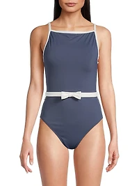 Marie Belted One-Piece Swimsuit