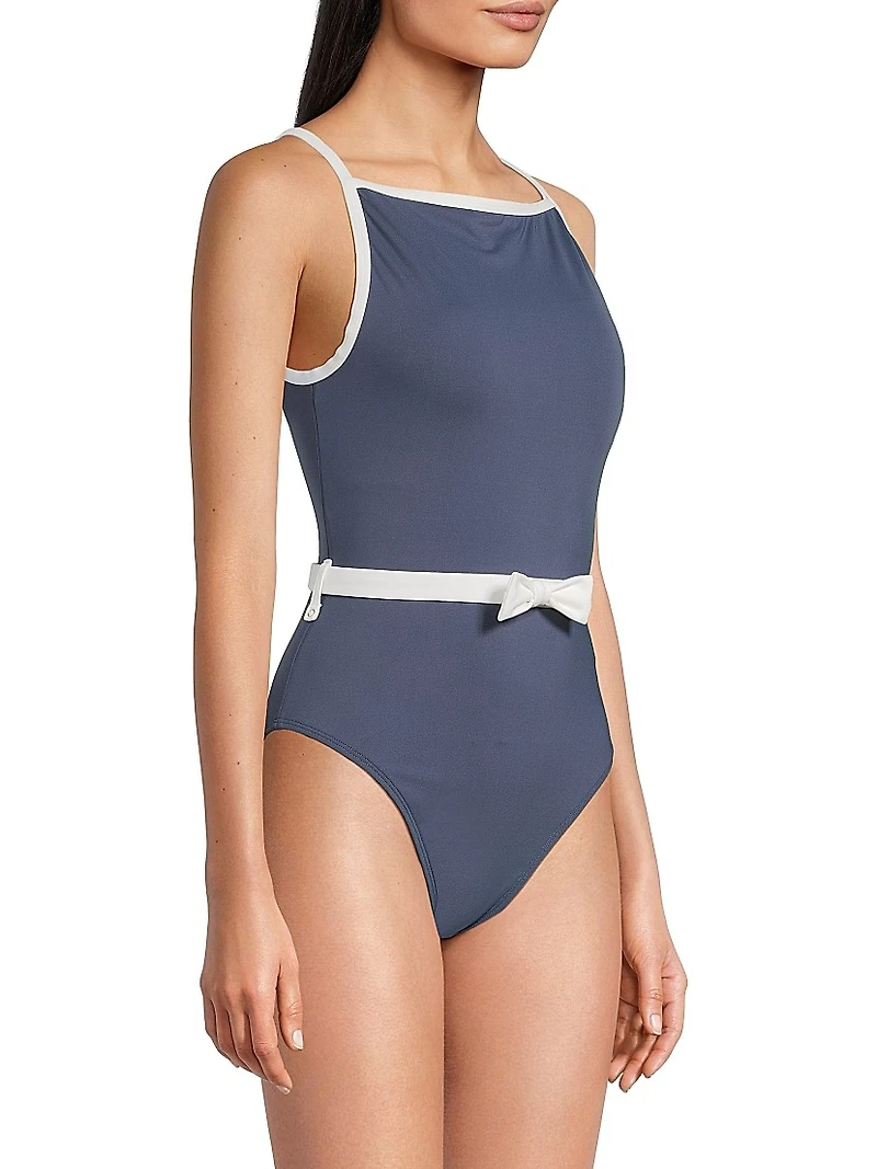 Marie Belted One-Piece Swimsuit
