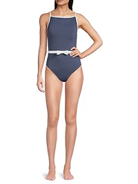 Marie Belted One-Piece Swimsuit