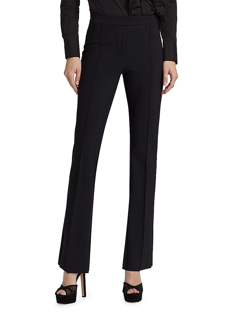 Maren Jersey Mid-Rise Flared Pants