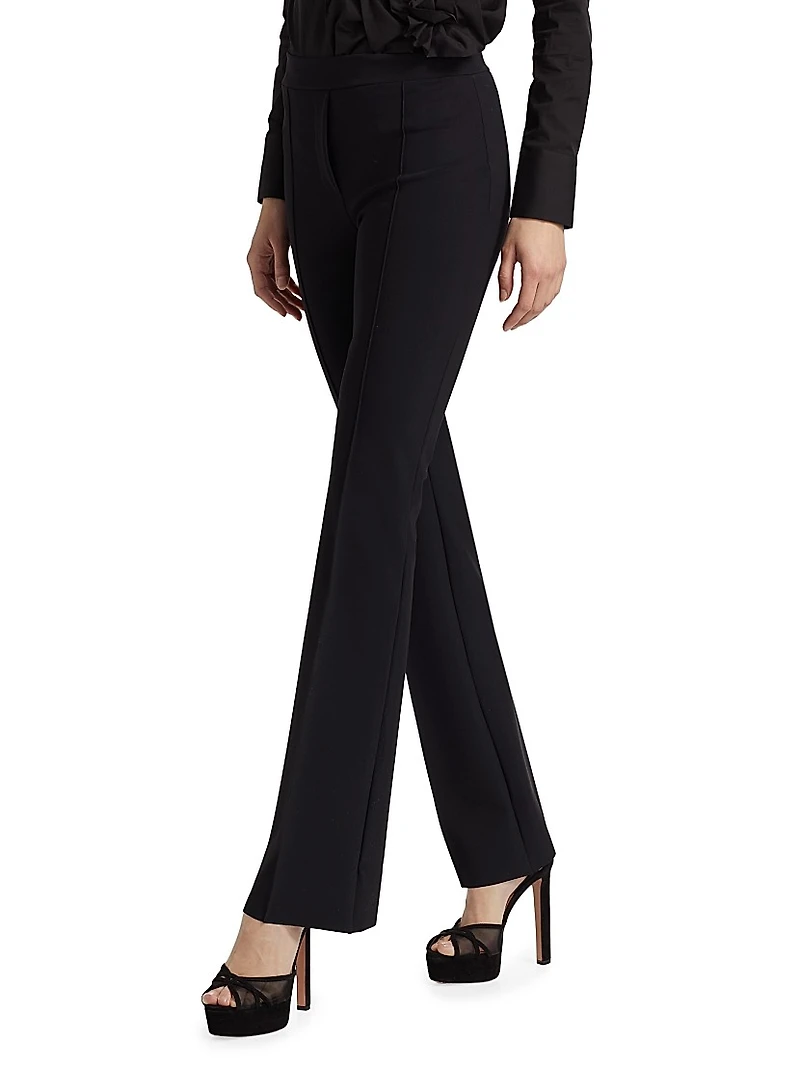 Maren Jersey Mid-Rise Flared Pants