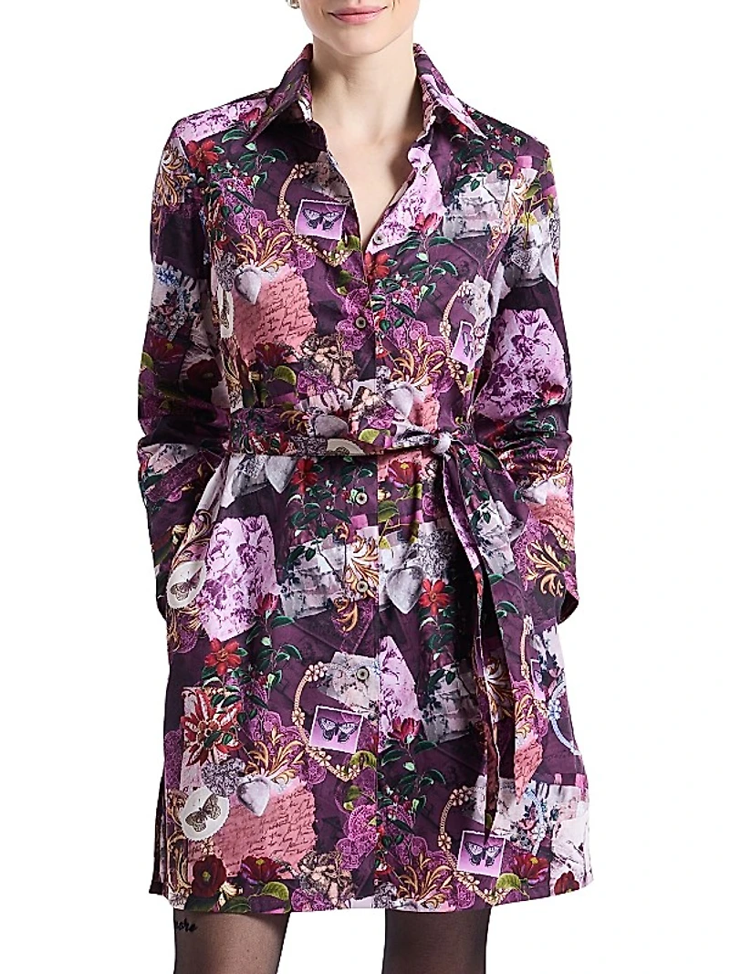 Charlotte Collage-Print Shirtdress