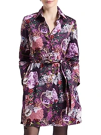 Charlotte Collage-Print Shirtdress