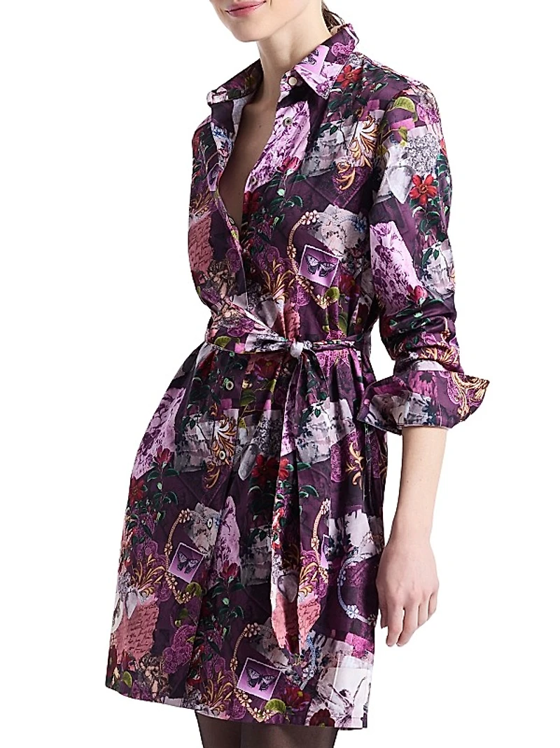 Charlotte Collage-Print Shirtdress