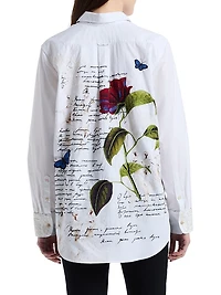 Carrie Embroidered Cotton Poplin Long-Sleeve Shirt