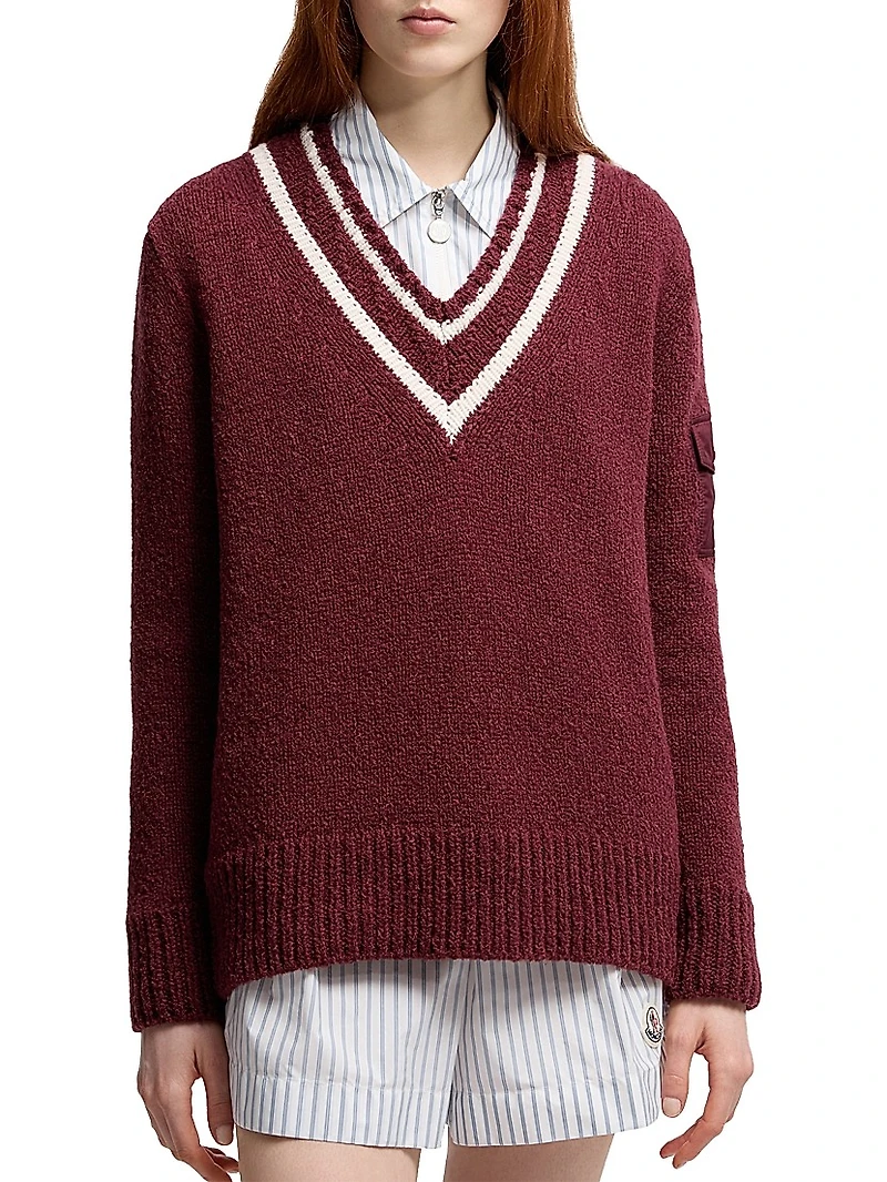 Down-Filled Sweater Cotton & Wool Blend