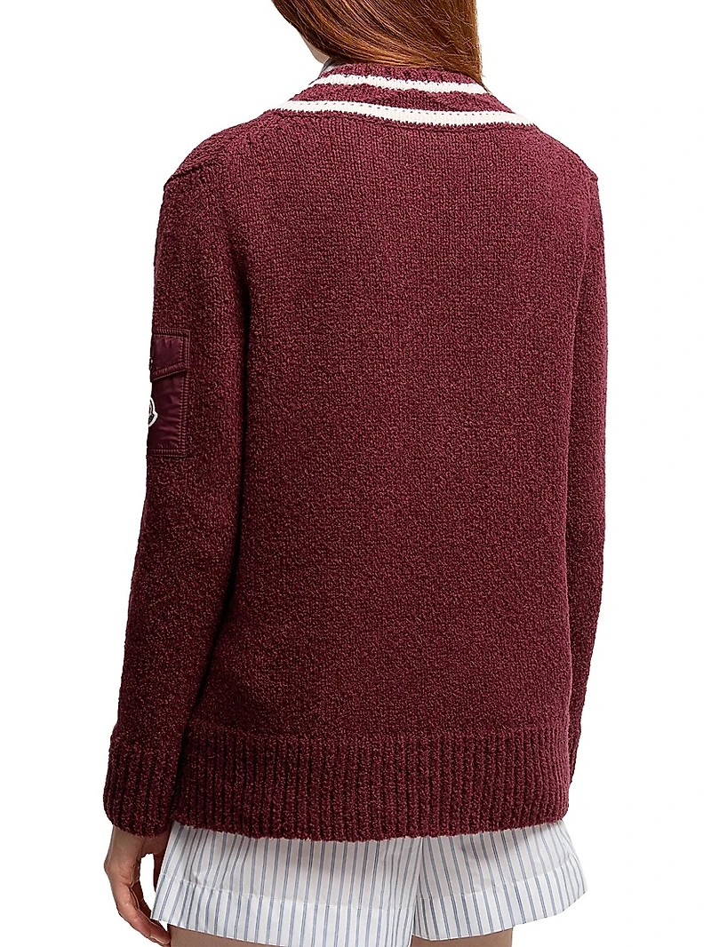 Down-Filled Sweater Cotton & Wool Blend