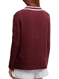 Down-Filled Sweater Cotton & Wool Blend