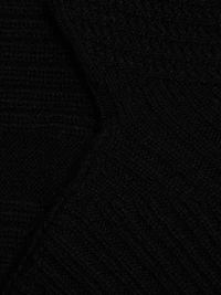 Fisherman Mock Turtleneck Sleeveless Wool Sweater
