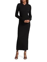 Hooded Rib-Knit Crop T-Shirt